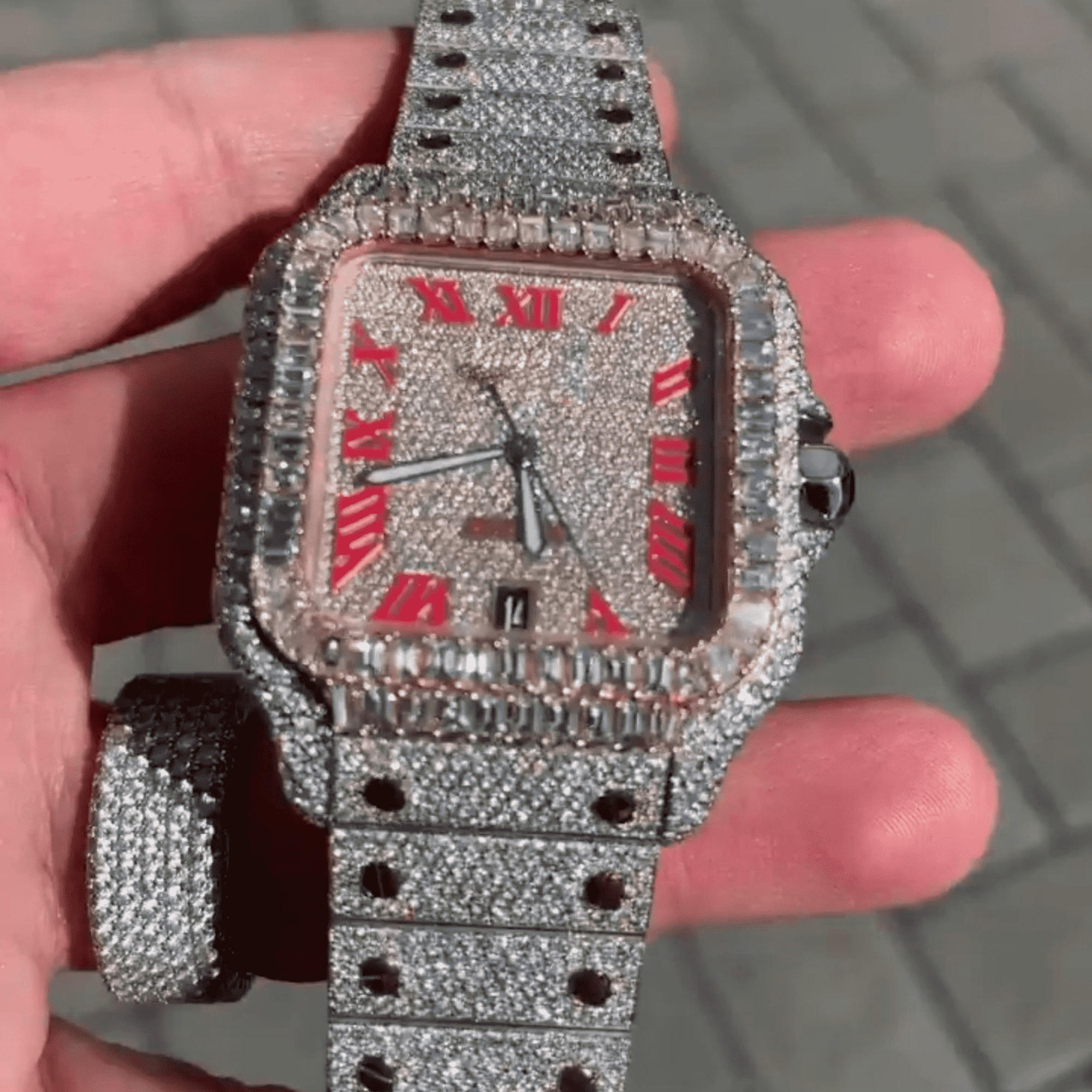 Moissanite Diamond Iced Out Bust Down Luxury Watch - Image 3