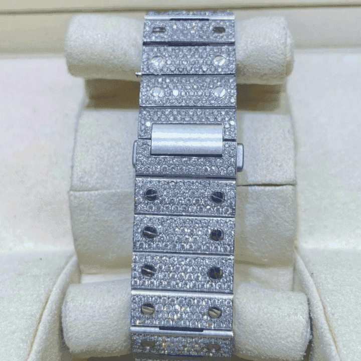 Stainless Steel Bust Down VVS Moissanite Watch for Women - Image 5