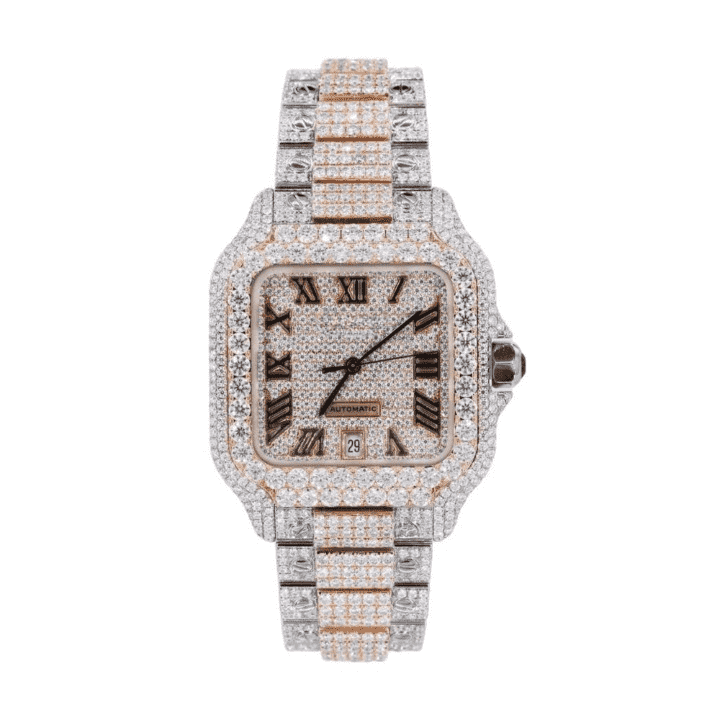Royale Bust Down Iced Out Watches, Moissanite Watches - Image 4