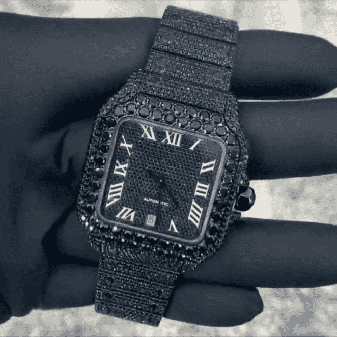Moissanite Diamond Iced Out Bust Down Watch Luxury Timepiece