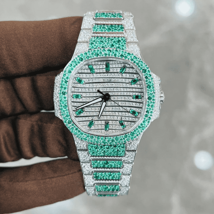 Full Iced Moissanite Watches Stylish Build for Men & Women