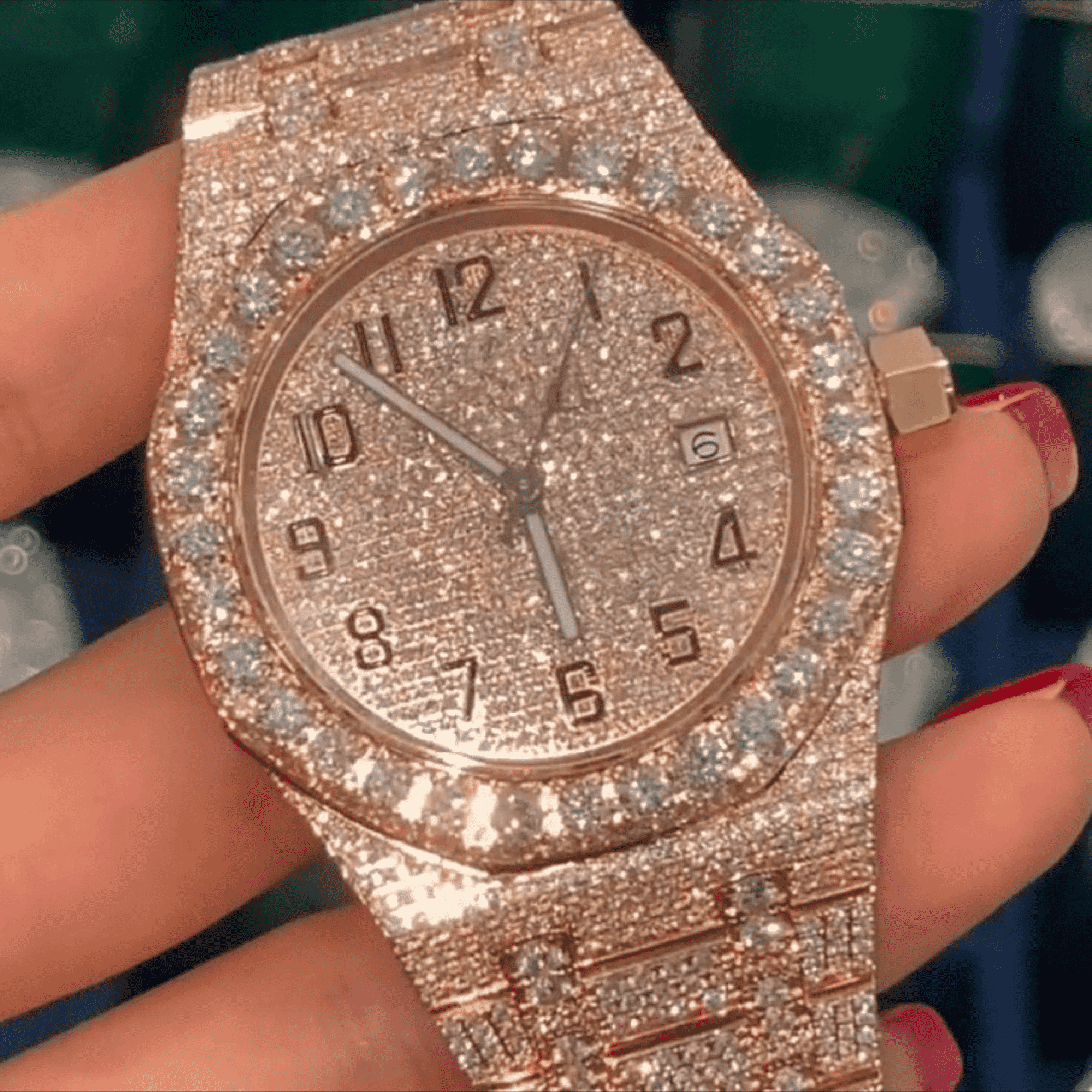 High-Clarity Moissanite Diamond Watch with Next-Level Shine