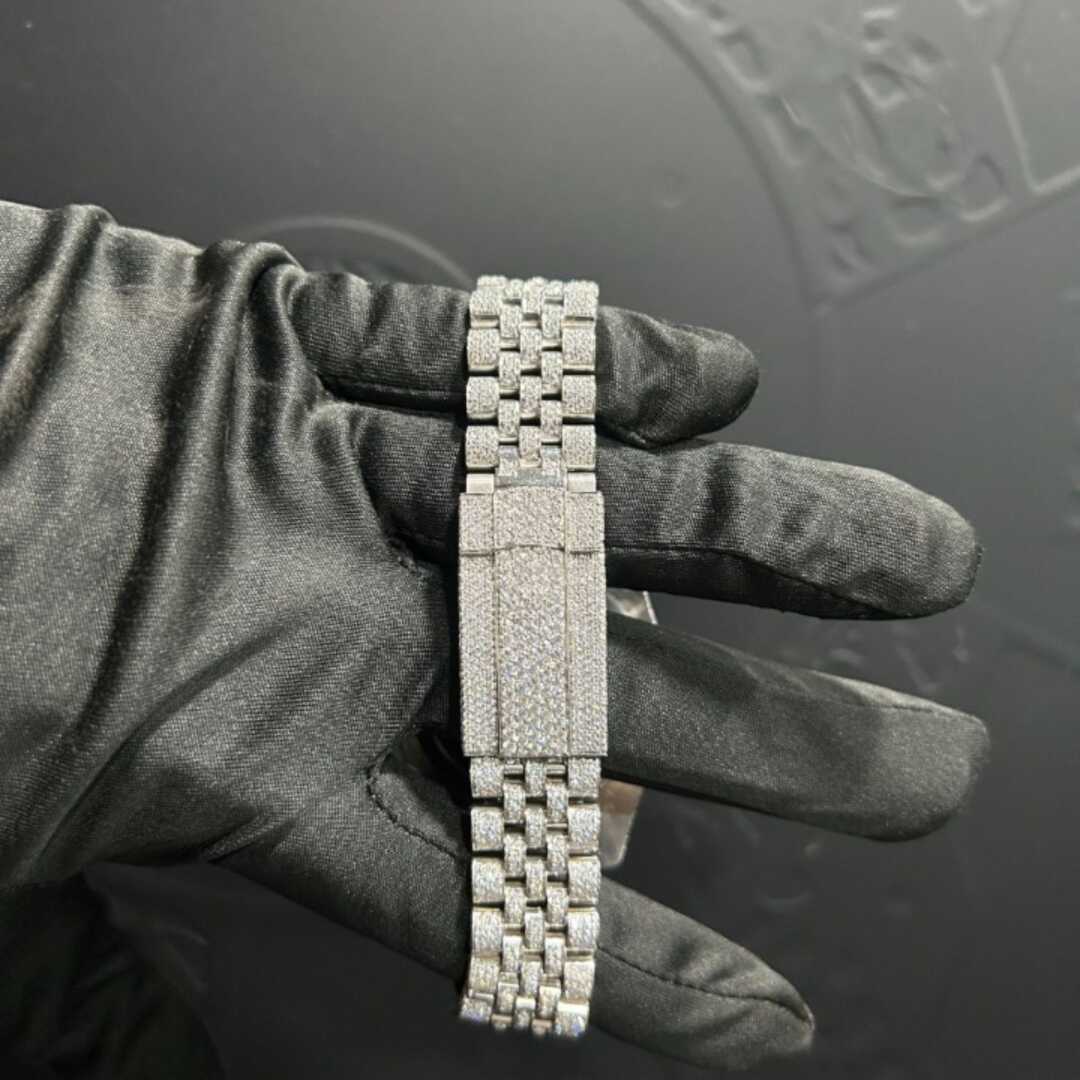 Luxury Moissanite Watches Fully Iced with Sleek Dial - Image 2