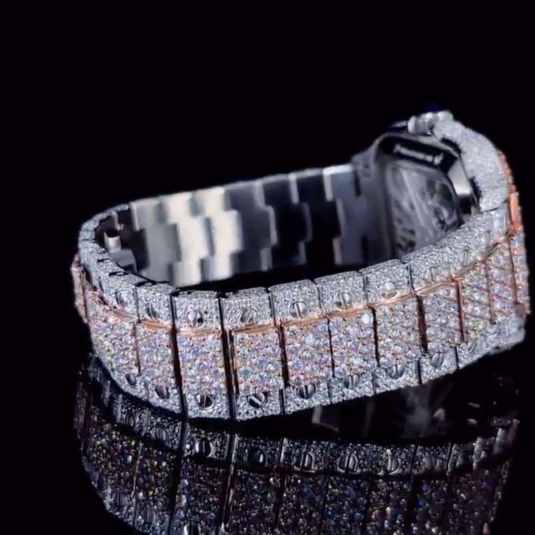 VVS Quality Bust Down Moissanite Diamond Watch - Image 6