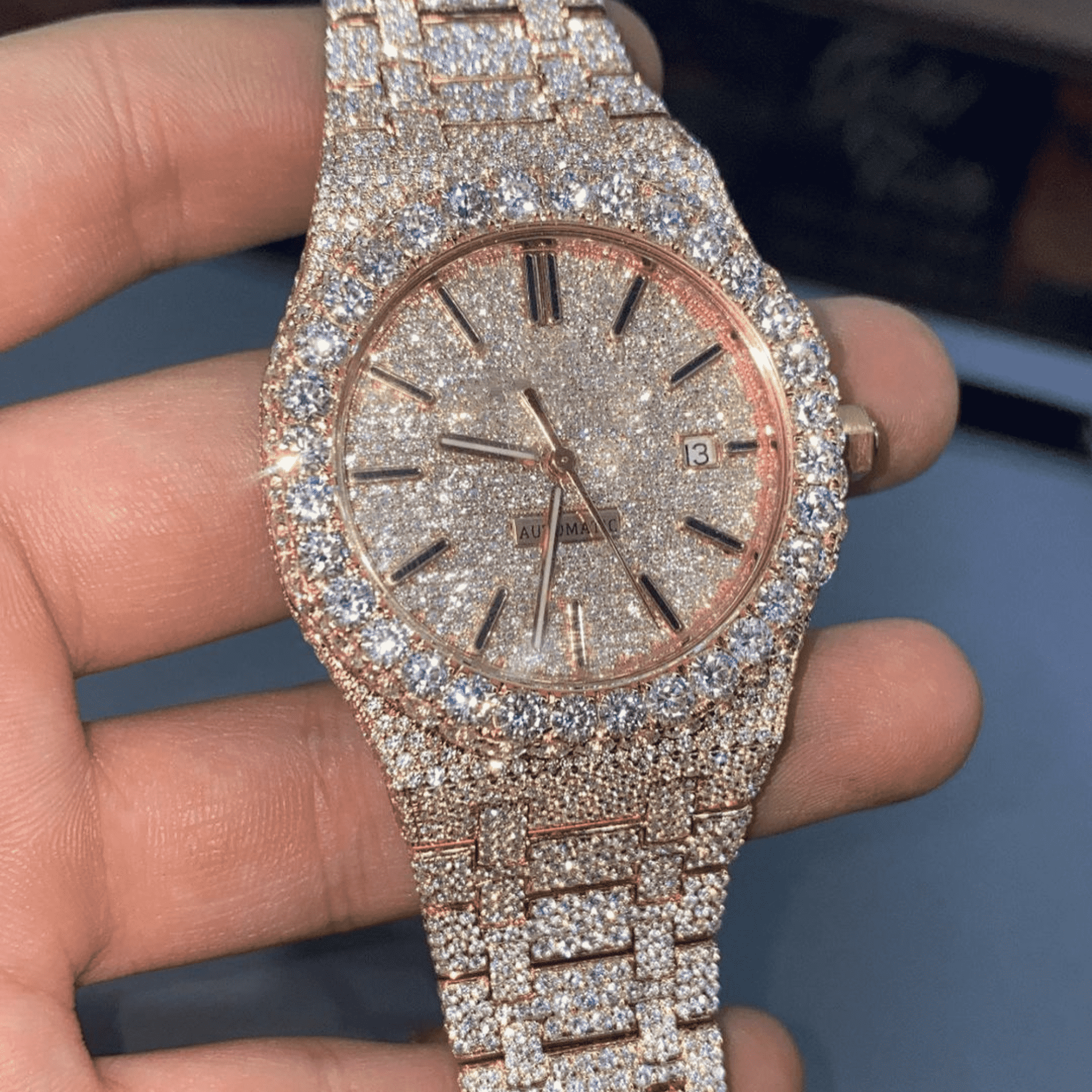 Iced Out Moissanite Diamond Watch for Bold Luxury Fashion Looks