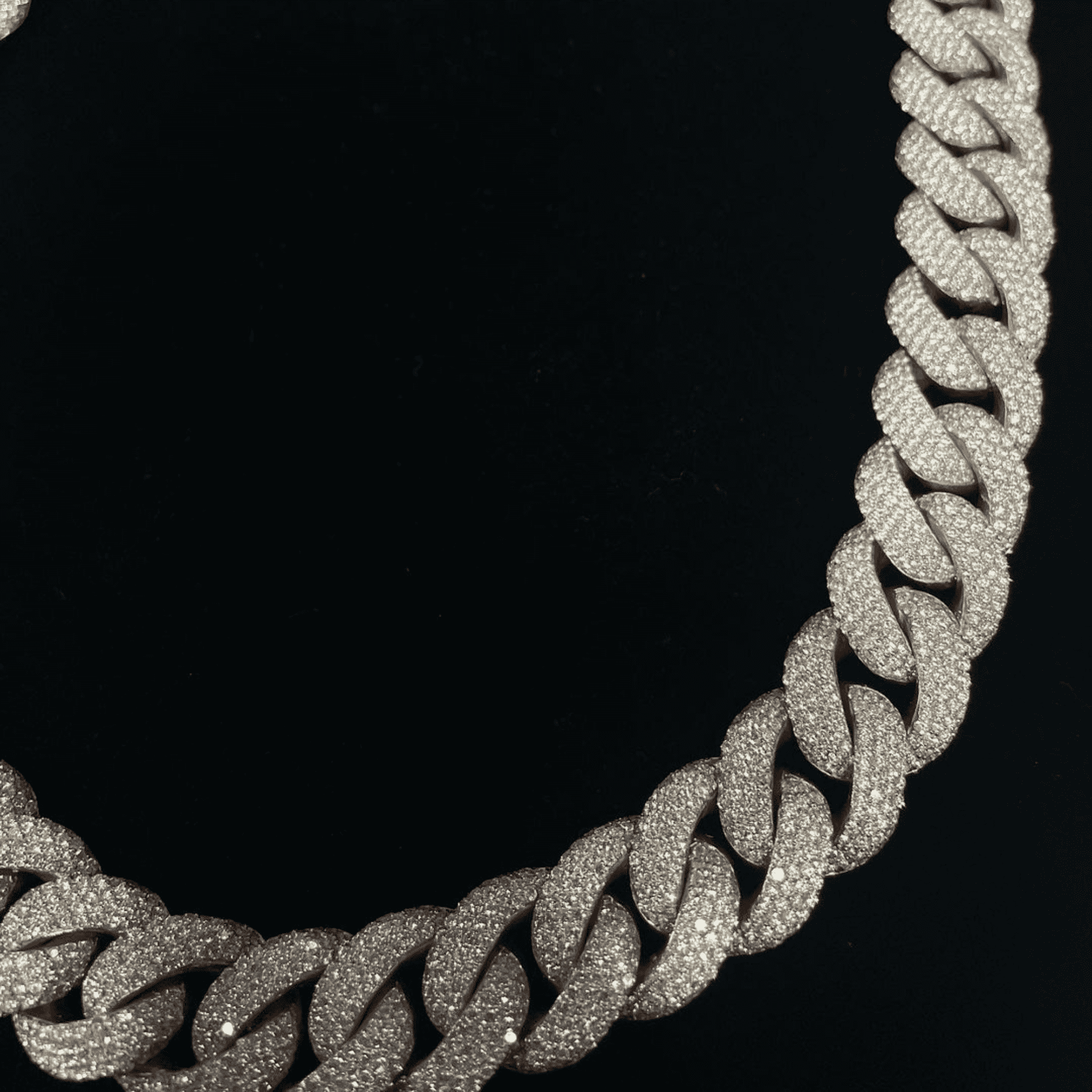 22mm Mens Silver Cuban Link Chain