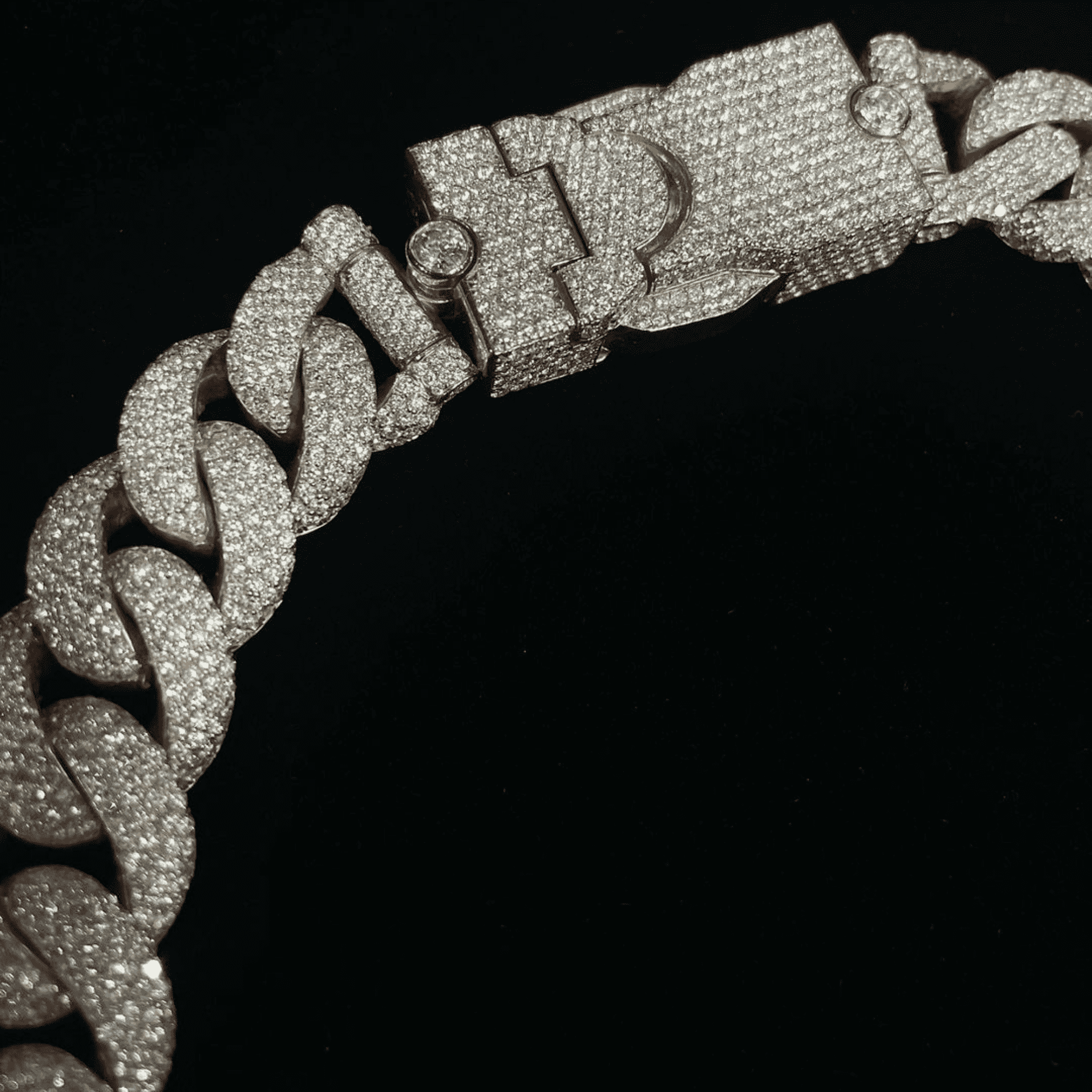22mm Mens Silver Cuban Link Chain