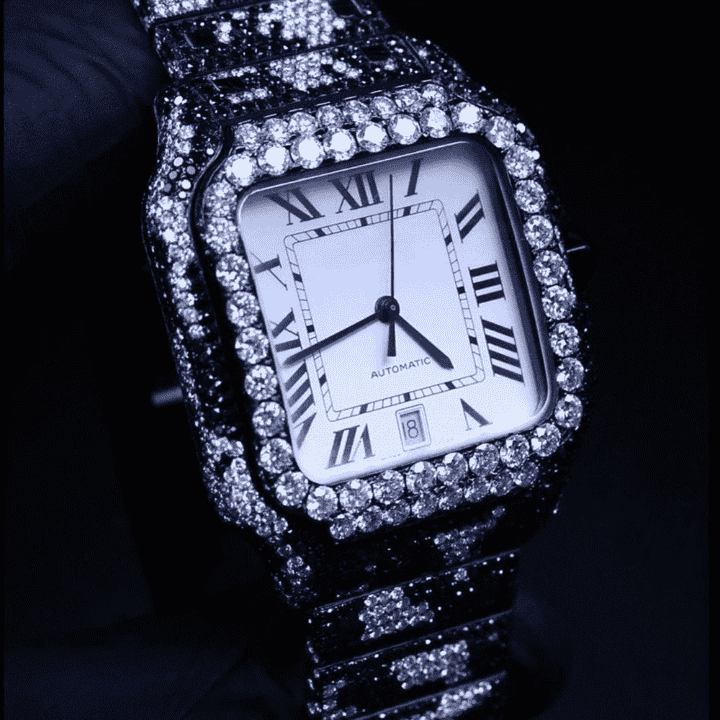 Elegant Moissanite Watches Fully Iced Out for Men & Women