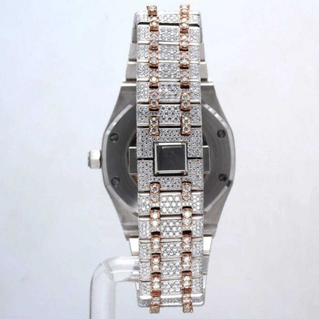 Stainless Steel Fully Flooded VVS Moissanite Watch for Anniversary - Image 6