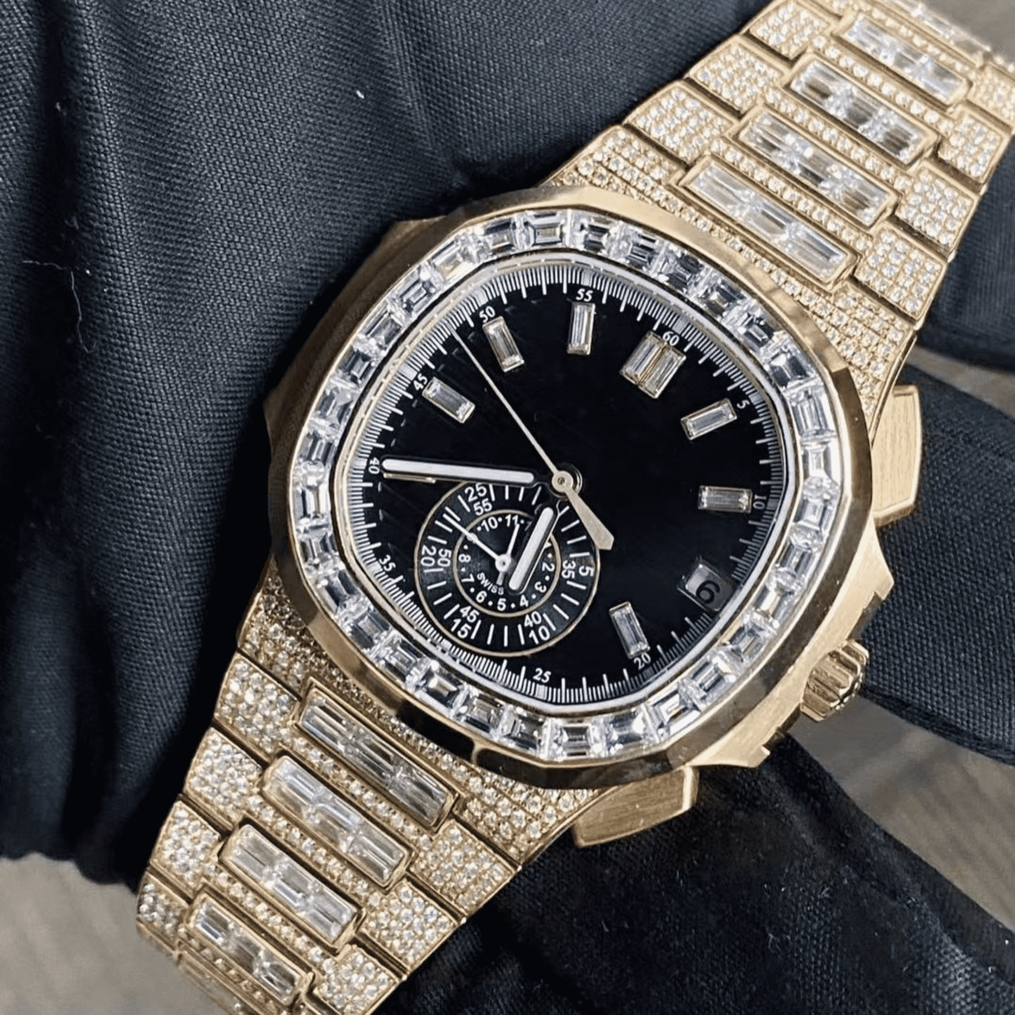 Stainless Steel Iced Out VVS Moissanite Watch for Party - Image 3