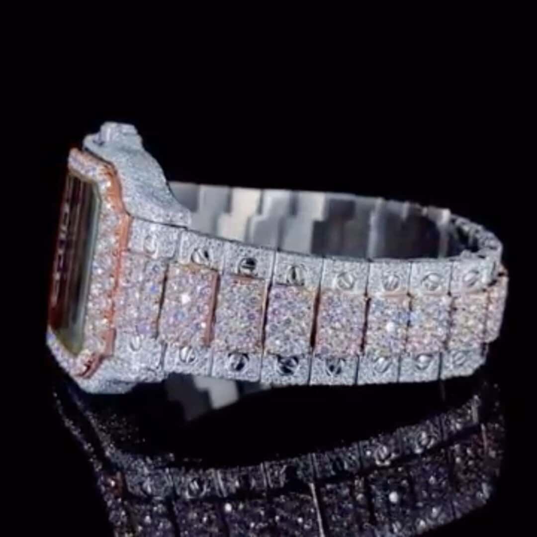 VVS Quality Bust Down Moissanite Diamond Watch - Image 5