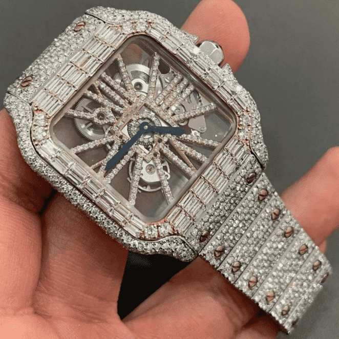 Moissanite Watch Mens