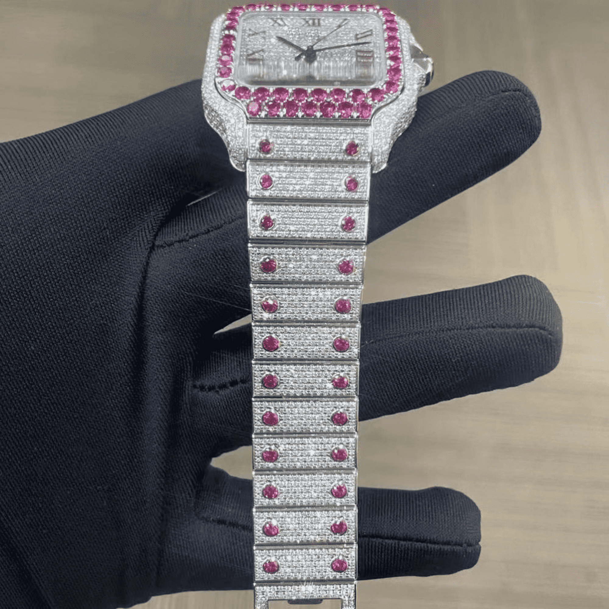 Iced Out Moissanite Bust Down Watch for Ultimate Bling - Image 4