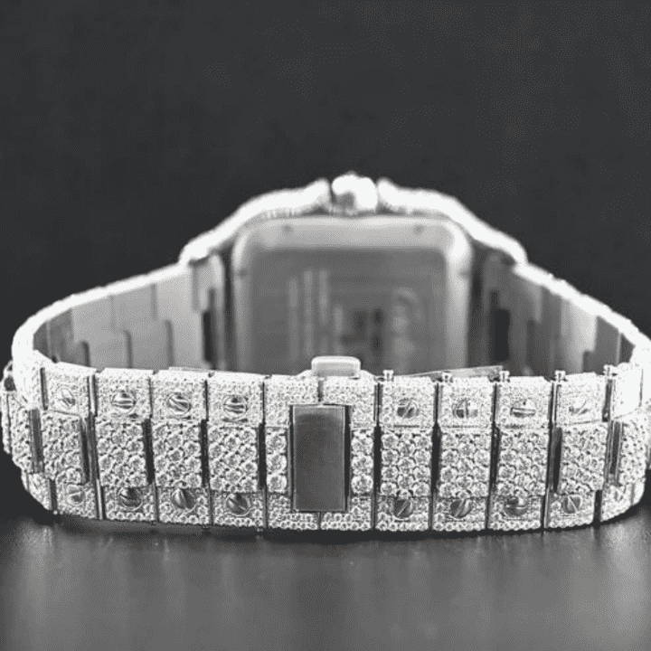 Full Frost Bust Down Iced Out Watches, Moissanite Watches - Image 5