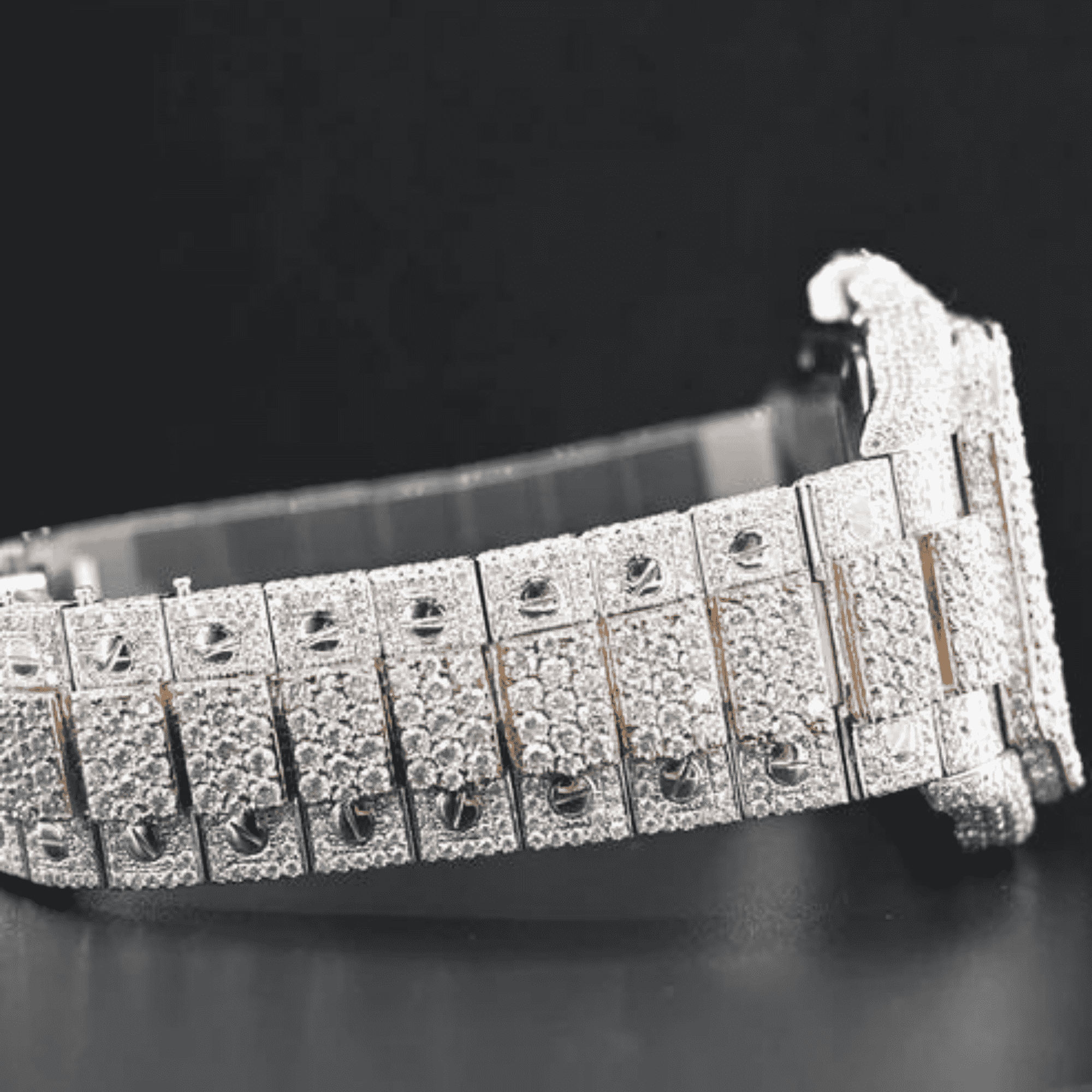 Full Frost Bust Down Iced Out Watches, Moissanite Watches - Image 4