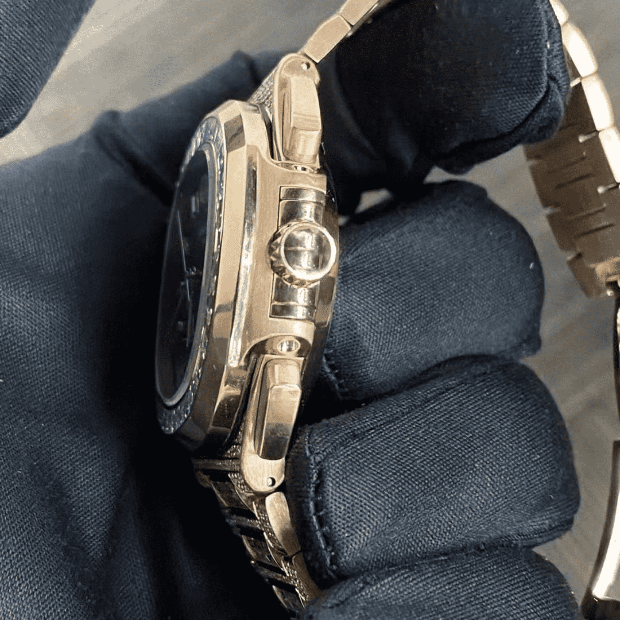 Stainless Steel Iced Out VVS Moissanite Watch for Party - Image 4