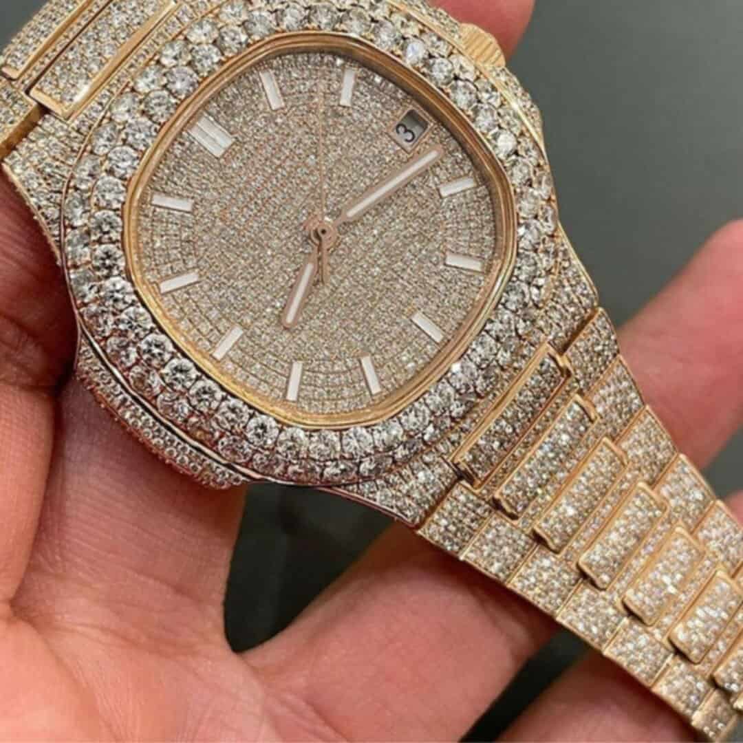 Women’s Style Bust Down Moissanite Watch - Image 3