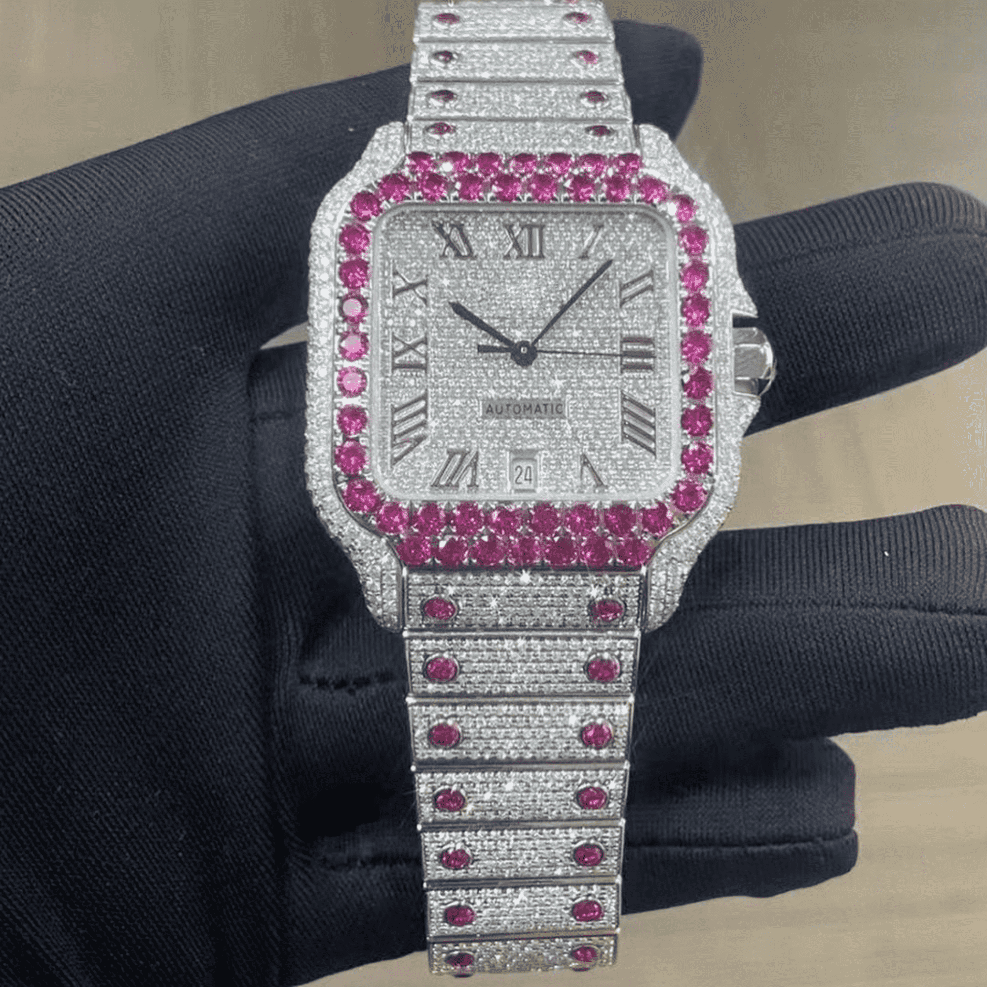 Iced Out Moissanite Bust Down Watch for Ultimate Bling - Image 2