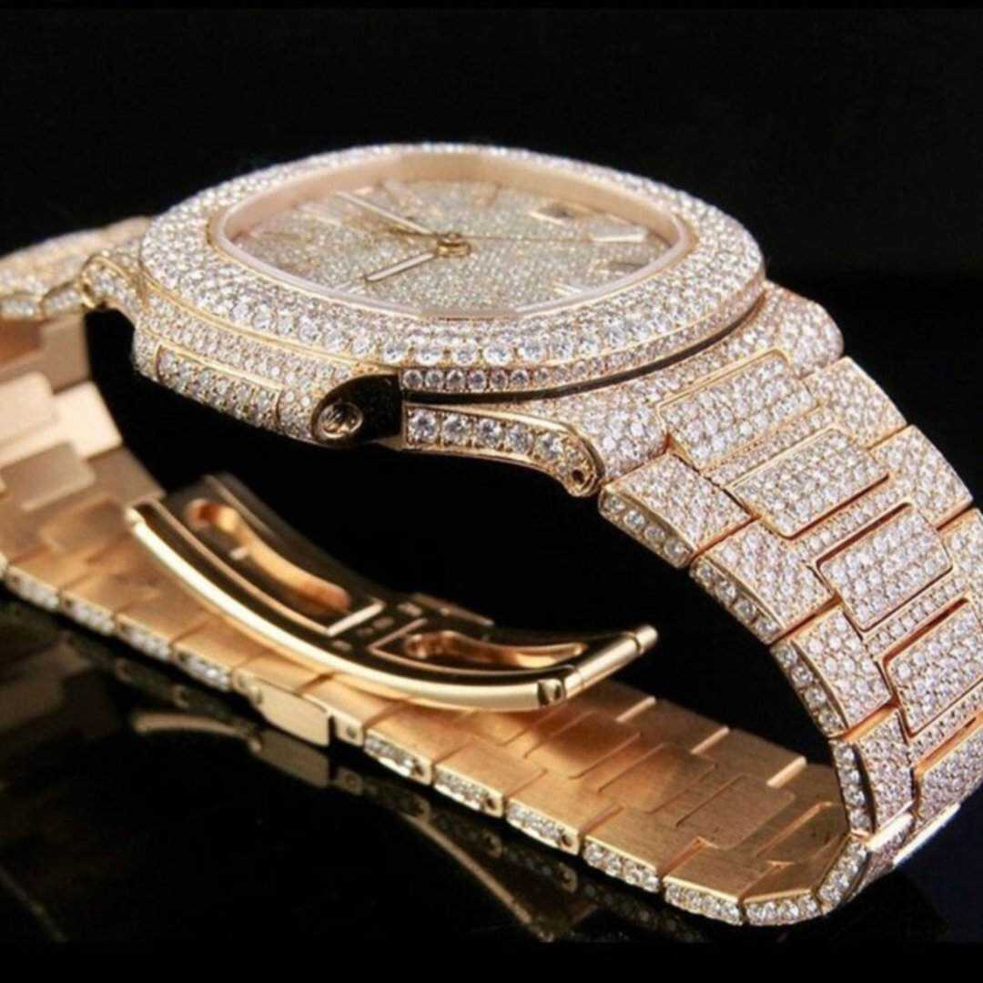 Women’s Style Bust Down Moissanite Watch - Image 2