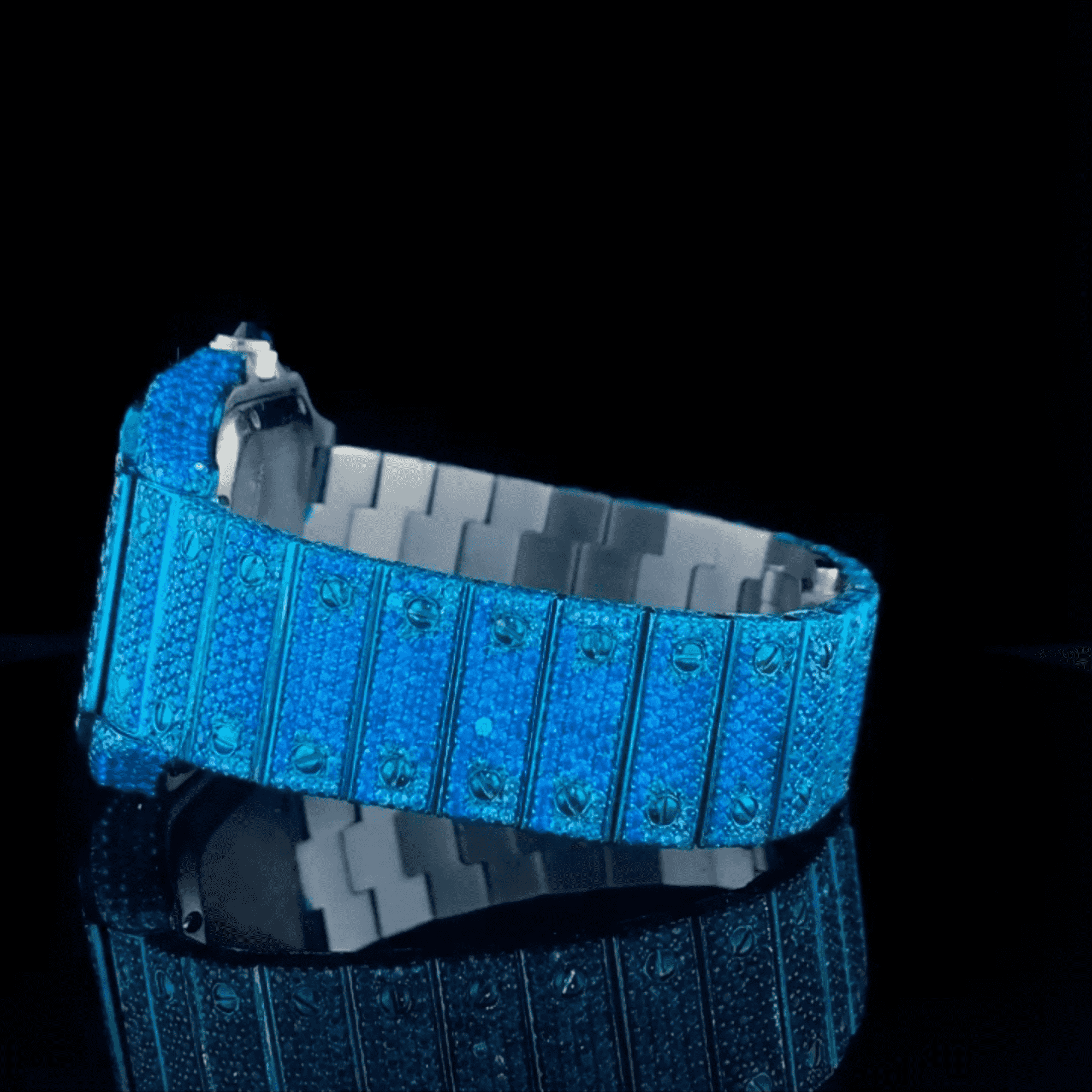 Iced-Out Stainless Steel Statement Watch for Men - Image 4