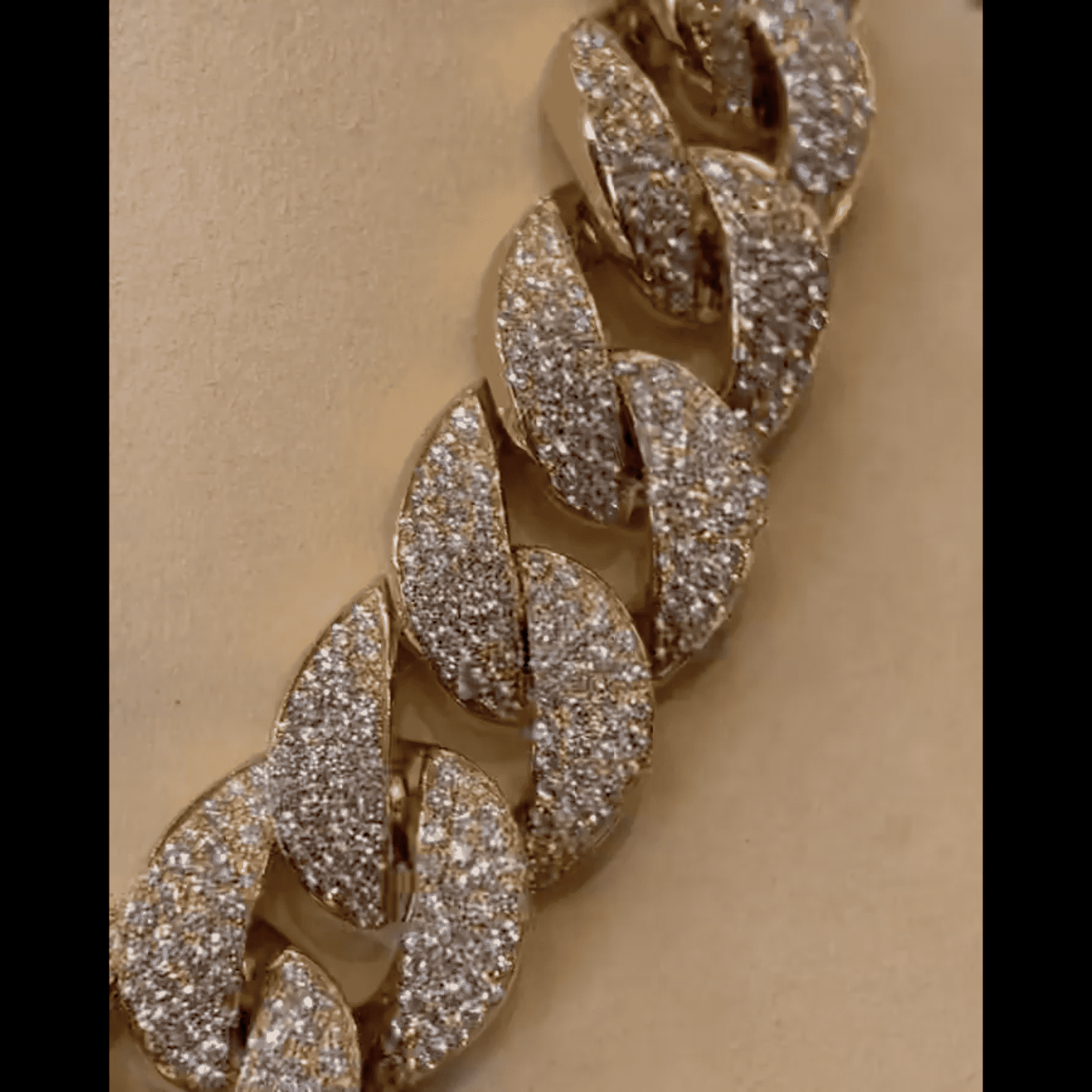 24mm Mens Silver Cuban Link Chain