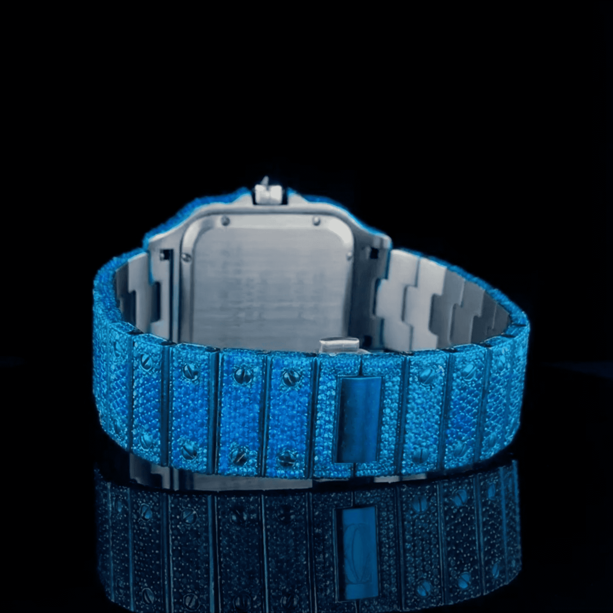Iced-Out Stainless Steel Statement Watch for Men - Image 3