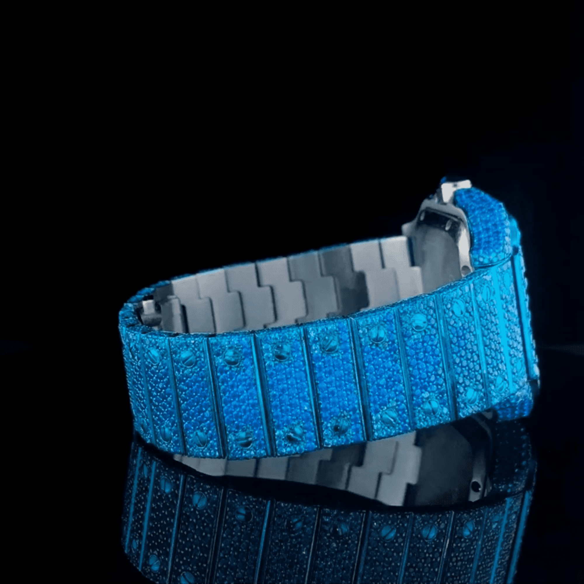 Iced-Out Stainless Steel Statement Watch for Men - Image 2