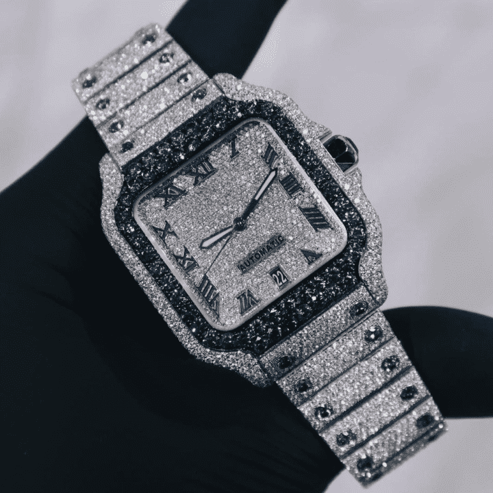 Moissanite Watches Fully Iced Out for Men & Women with Classic Design