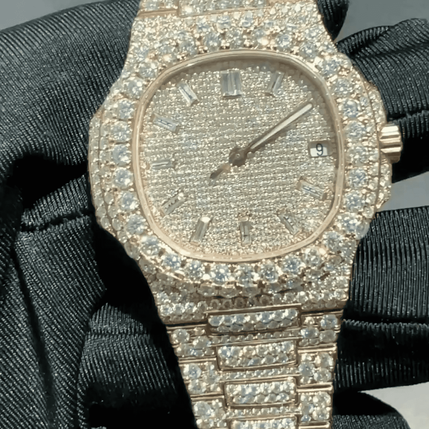 Diamond Moissanite Full Iced Out Luxury Shine Watch - Image 2
