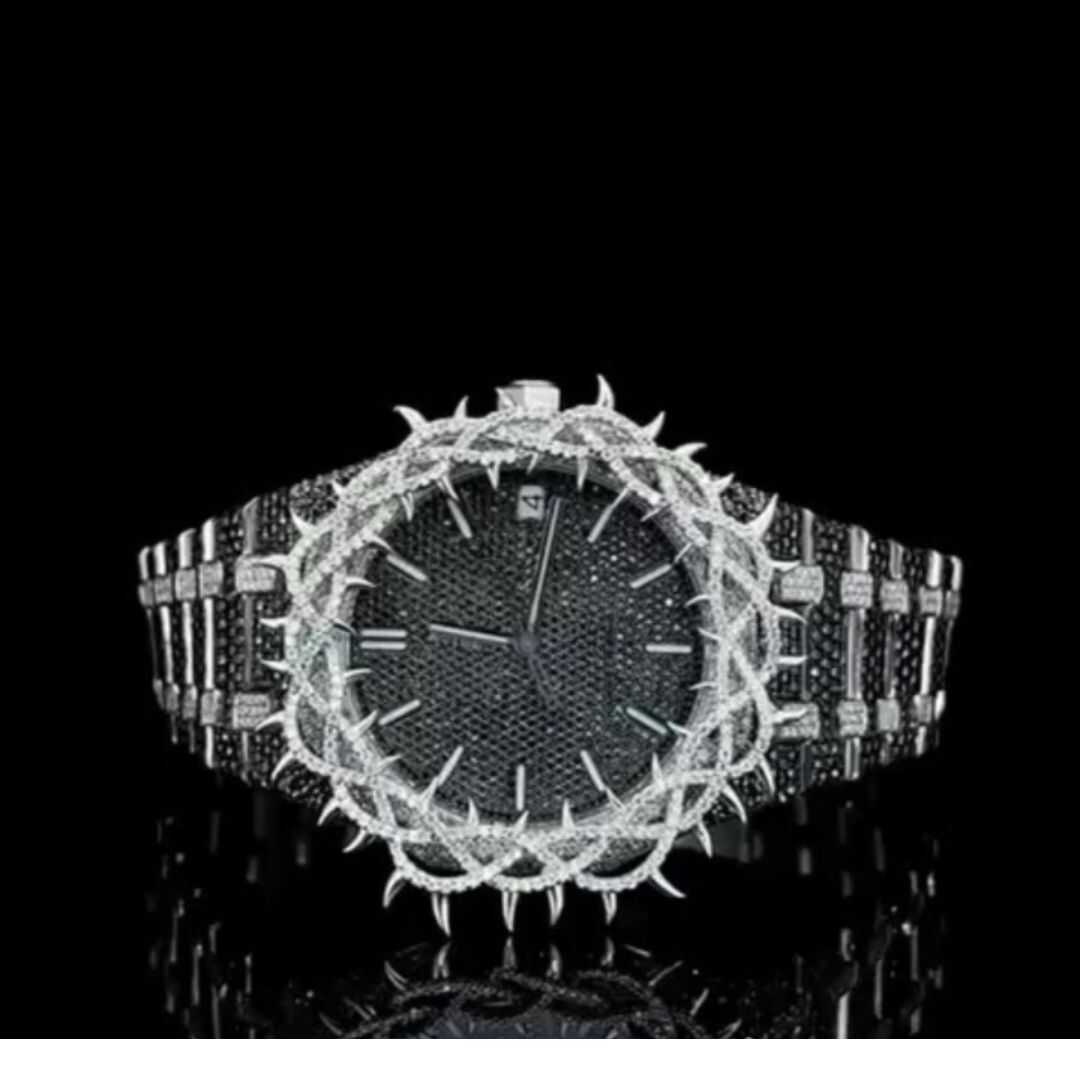 Gleam All Day: Iced-Out Moissanite Watch with Dazzling Detail - Image 7