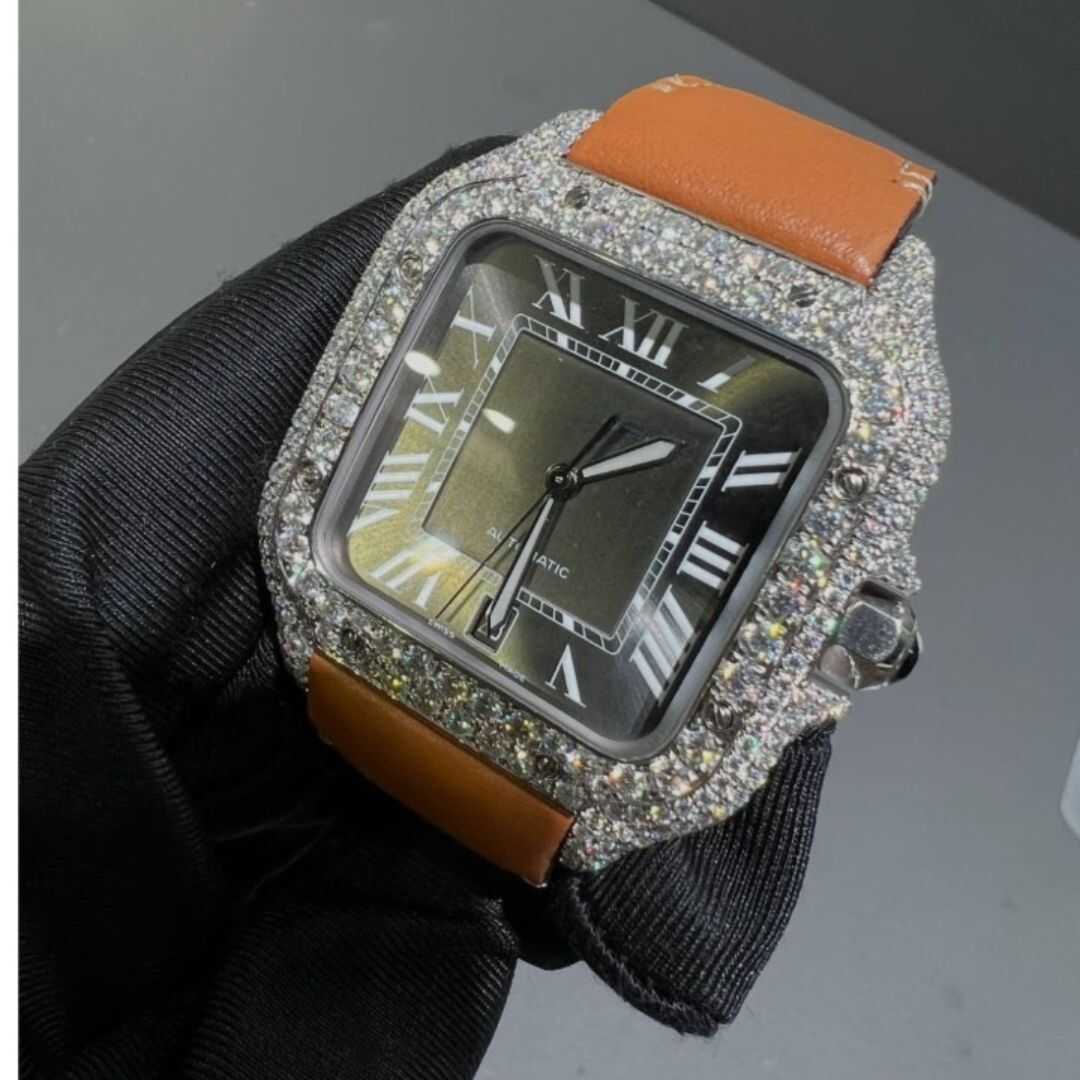 Bust Down Moissanite Watch | Fully Iced Out Sparkle - Image 7