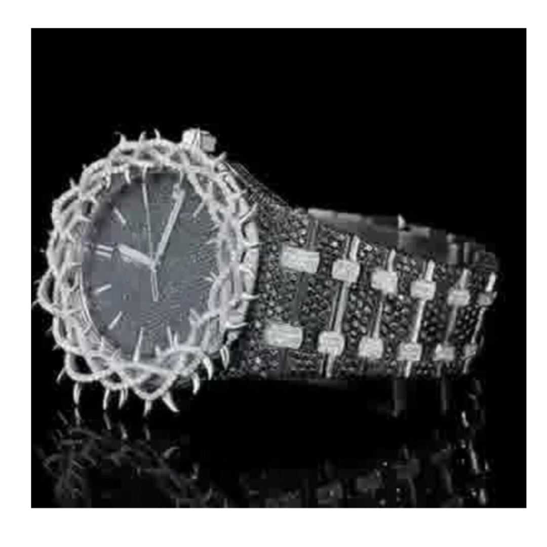 Gleam All Day: Iced-Out Moissanite Watch with Dazzling Detail - Image 6