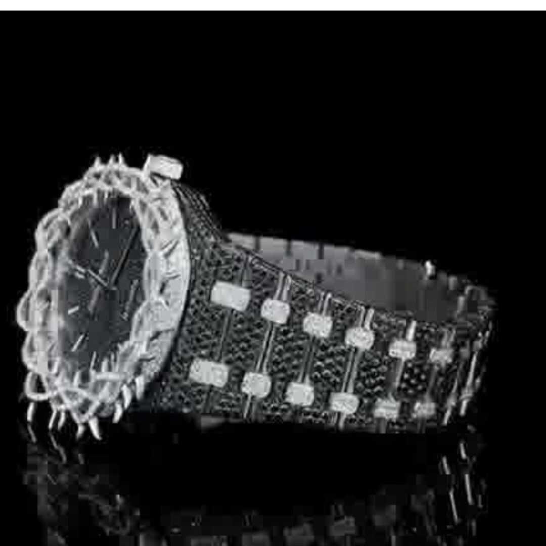 Gleam All Day: Iced-Out Moissanite Watch with Dazzling Detail - Image 5