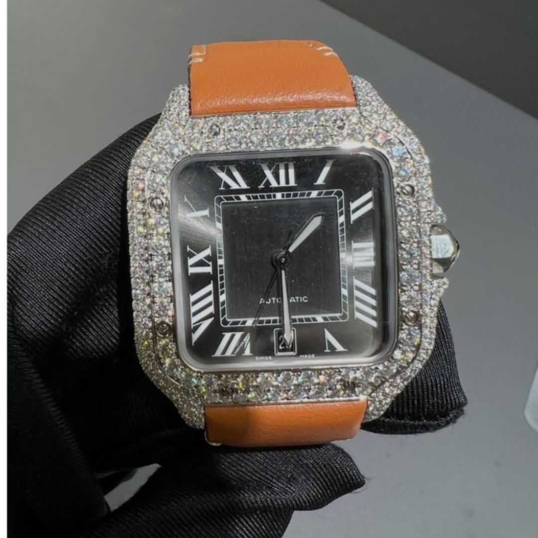 Bust Down Moissanite Watch | Fully Iced Out Sparkle - Image 5