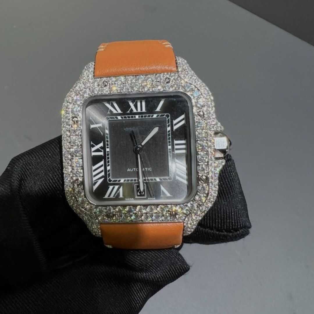 Bust Down Moissanite Watch | Fully Iced Out Sparkle - Image 4