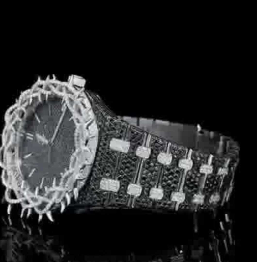 Gleam All Day: Iced-Out Moissanite Watch with Dazzling Detail - Image 2
