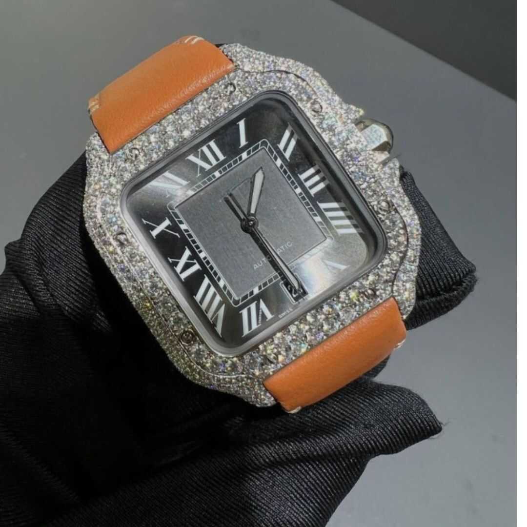 Bust Down Moissanite Watch | Fully Iced Out Sparkle - Image 3