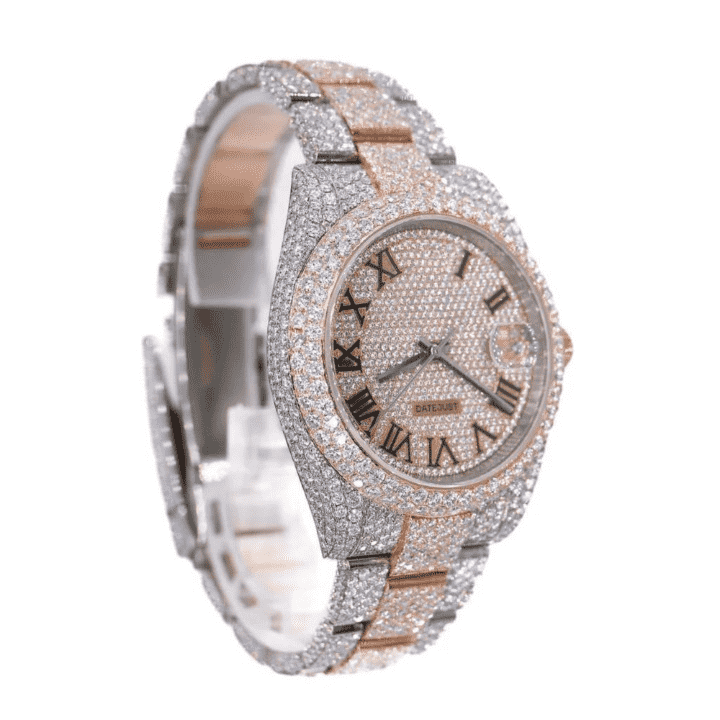 Stainless Steel VVS Moissanite Bust Down Watch - Image 2