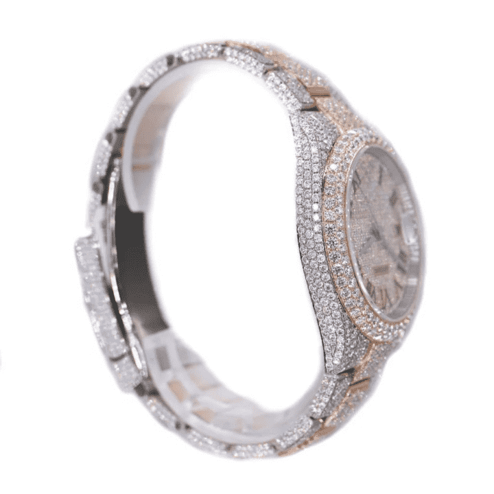 Stainless Steel VVS Moissanite Bust Down Watch - Image 5