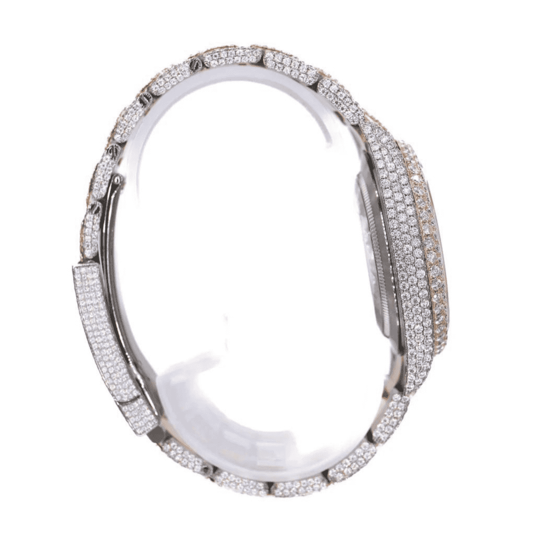 Stainless Steel VVS Moissanite Bust Down Watch - Image 6