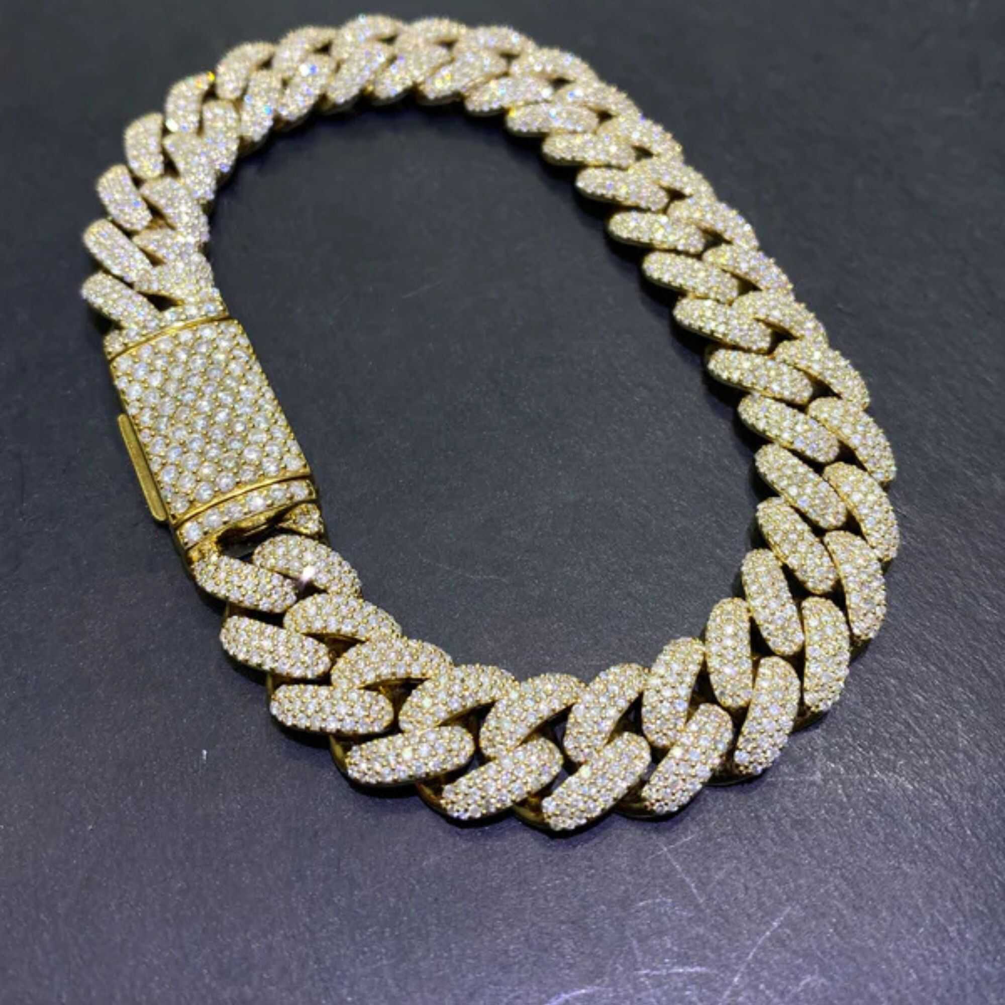 16 mm Diamond Tone Silver Men’s Moissanite Chains Iced Out Cuban Link Chain - Image 4