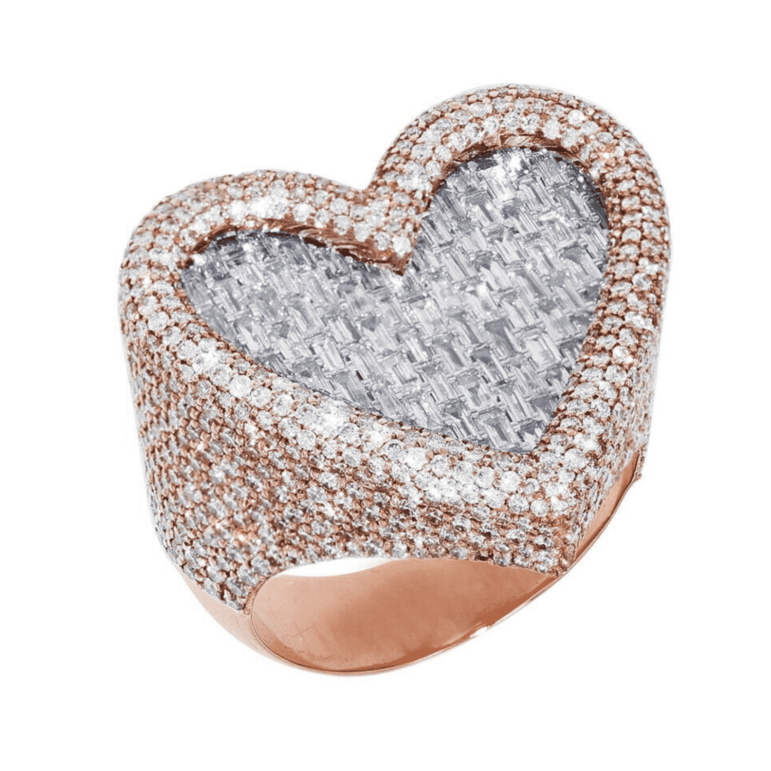 925 Silver Iced Out Hip Hop Ring VVS Moissanite - Image 2