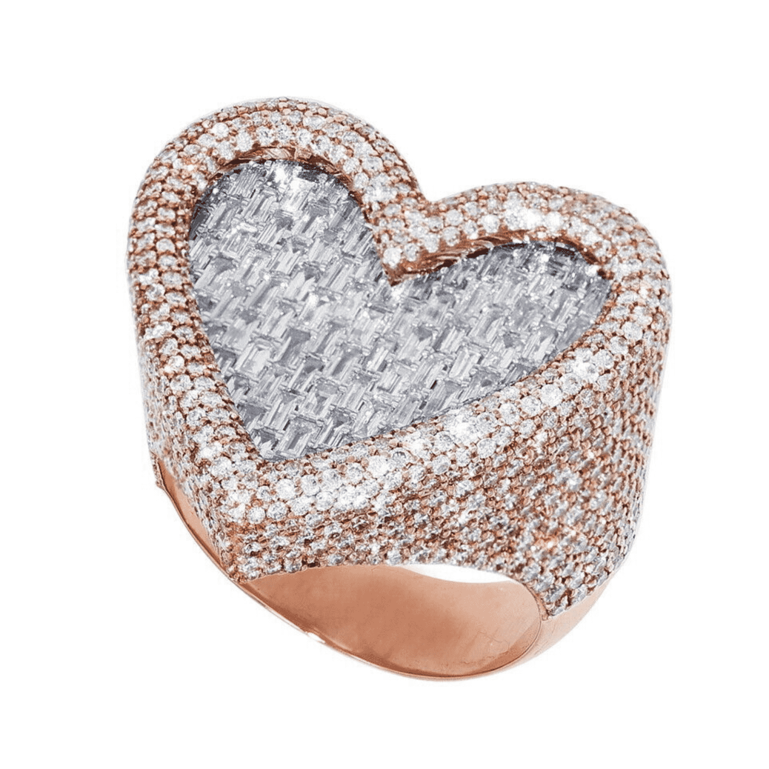 925 Silver Iced Out Hip Hop Ring VVS Moissanite - Image 3