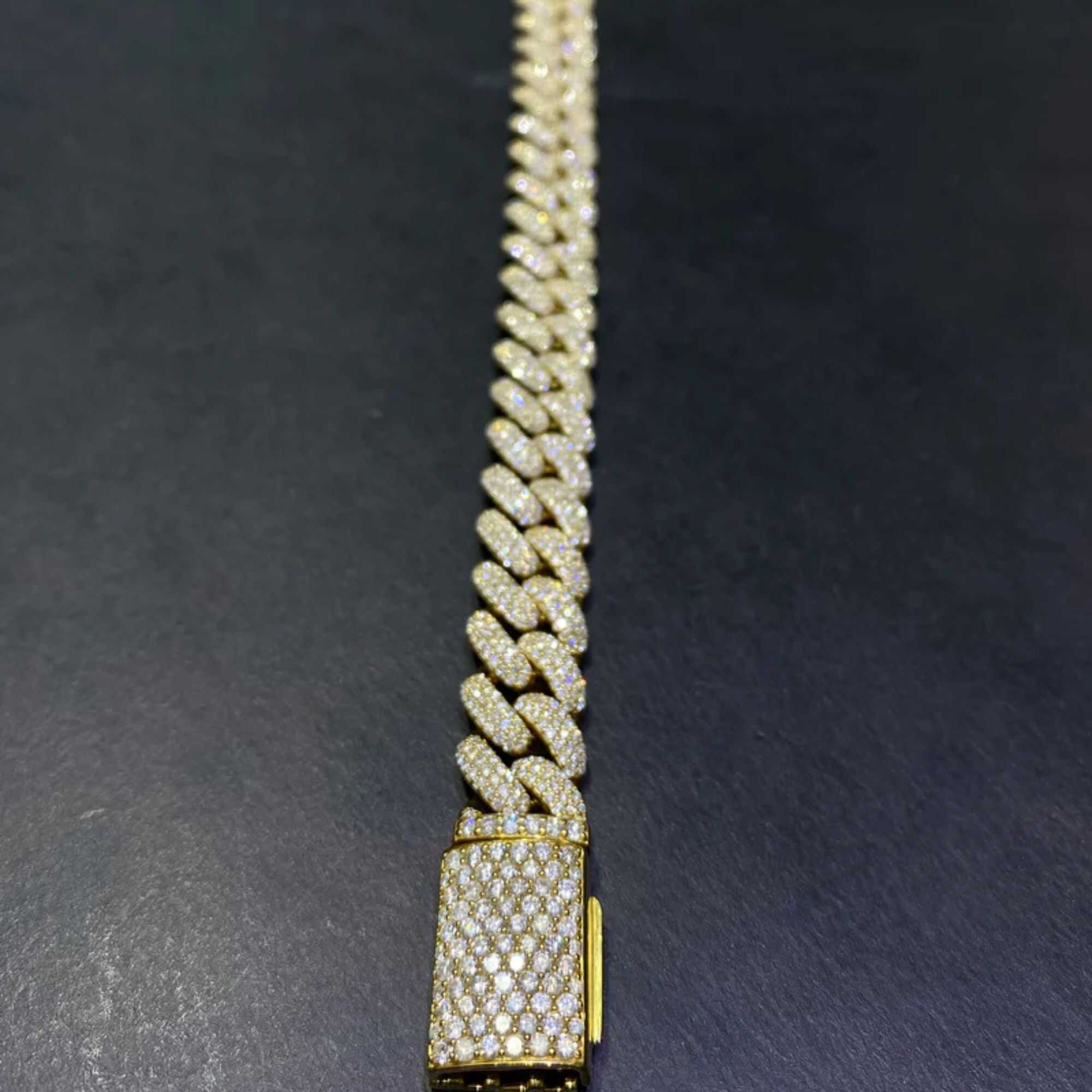 16 mm Diamond Tone Silver Men’s Moissanite Chains Iced Out Cuban Link Chain - Image 3