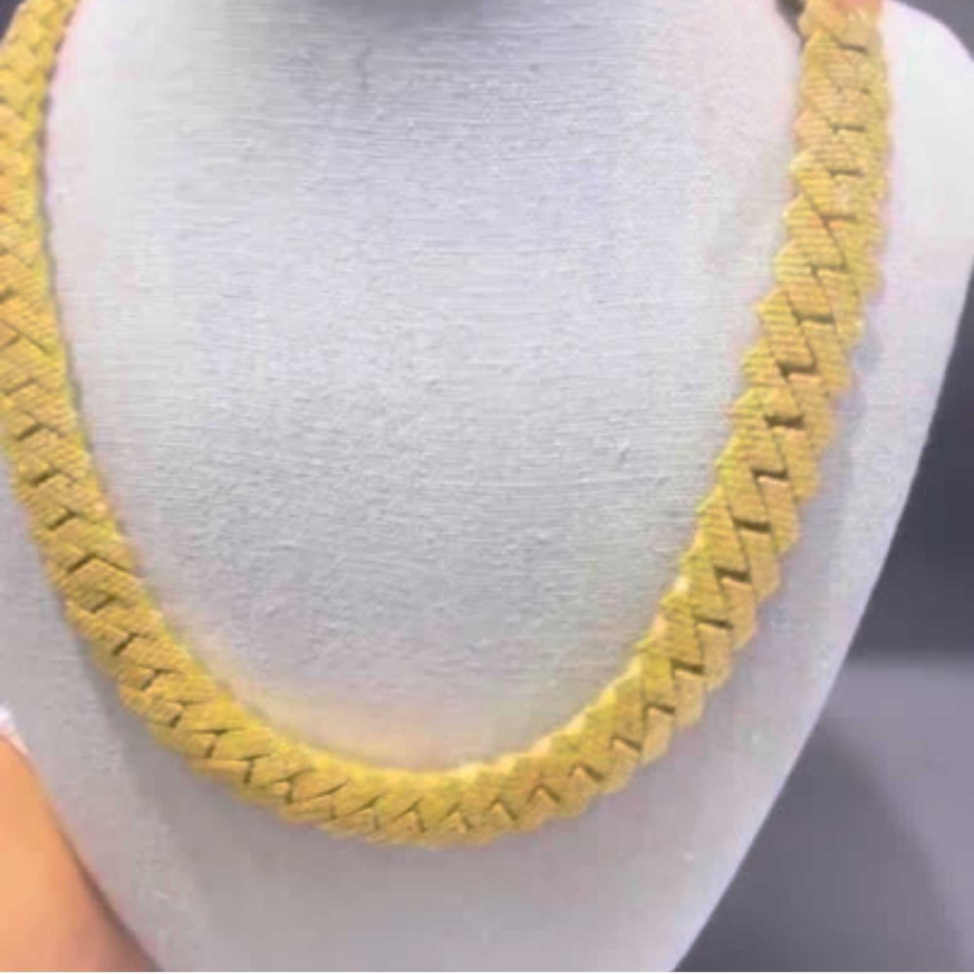 16 mm 925 Silver Yellow Moissanite Cuban link Chain - Image 3
