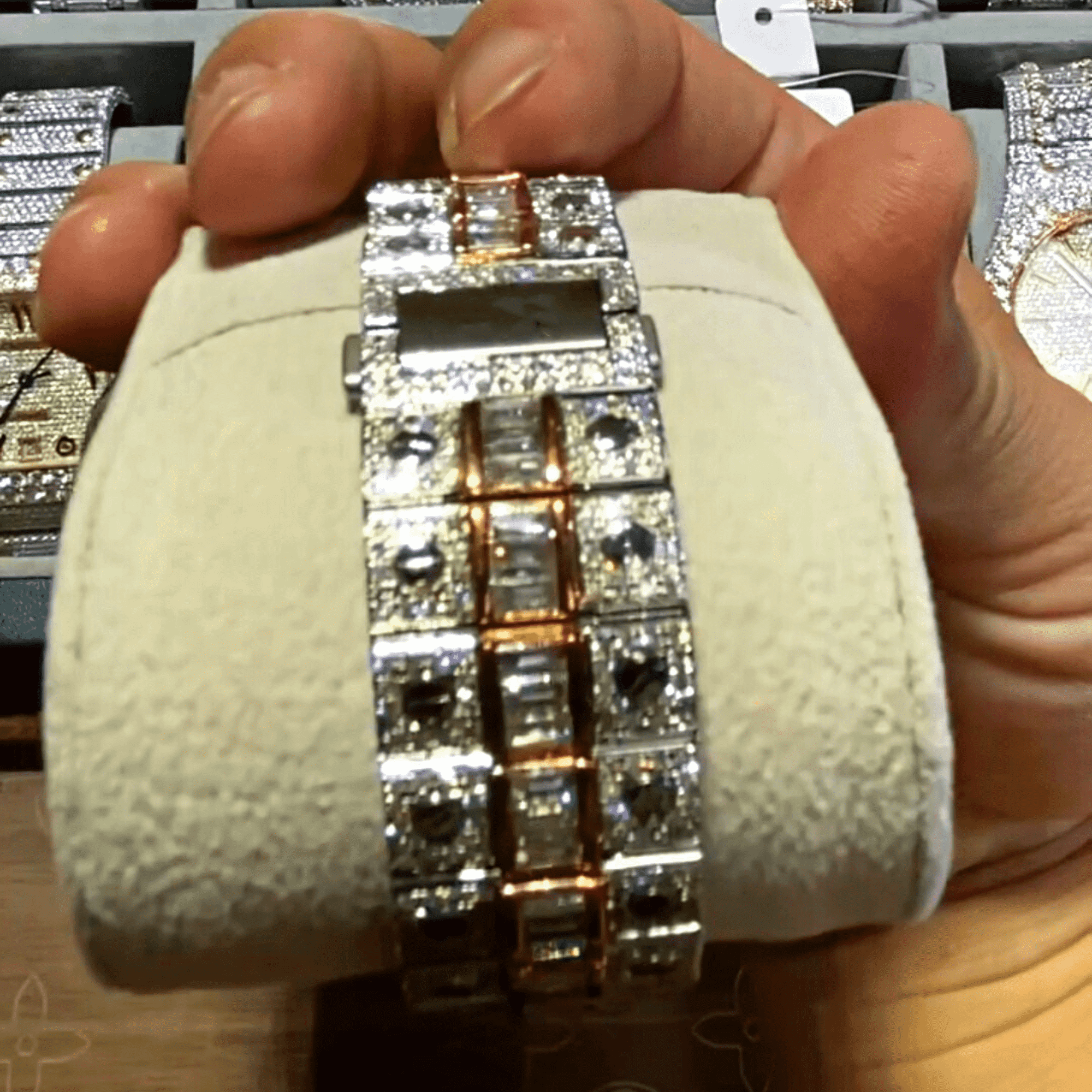 Men’s Moissanite Watches with Stainless Steel Band - Image 3