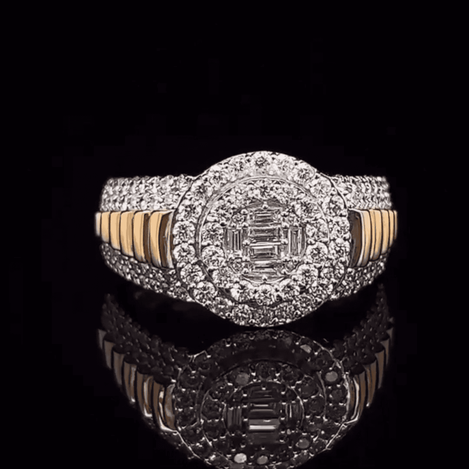 925 Silver Iced Out Ring, Hip Hop Rings for Mens, Crafted with VVS Moissanite Diamond - Image 2