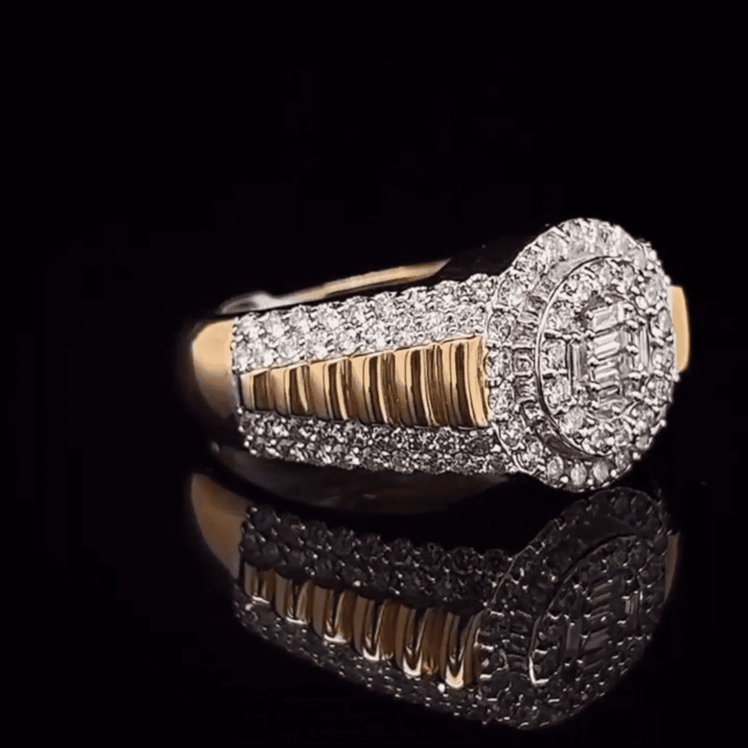 925 Silver Iced Out Ring, Hip Hop Rings for Mens, Crafted with VVS Moissanite Diamond - Image 3