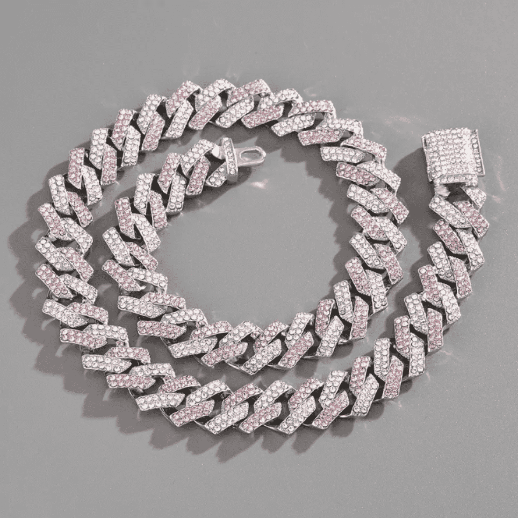 14mm Silver Diamond Men’s Moissanite Iced Out Cuban Link Chain - Image 4
