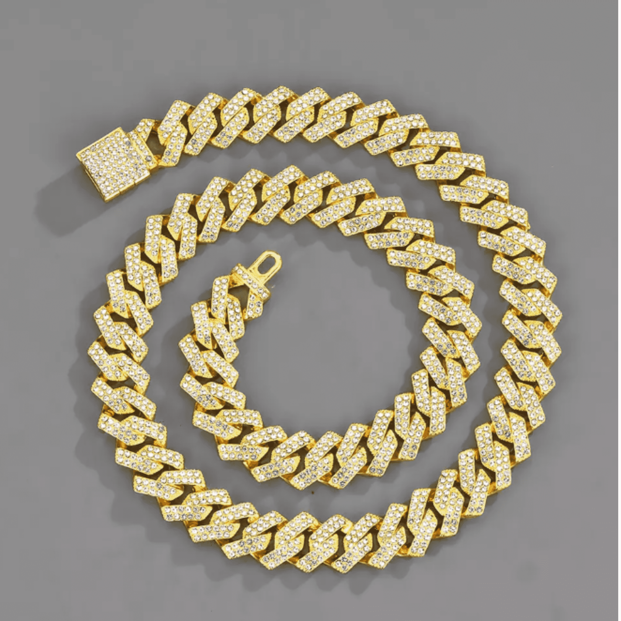 14mm Silver Diamond Men’s Moissanite Iced Out Cuban Link Chain - Image 6